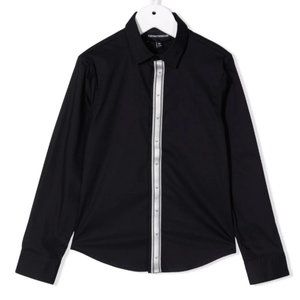 Emporio Armani Kids logo tape long-sleeve shirt